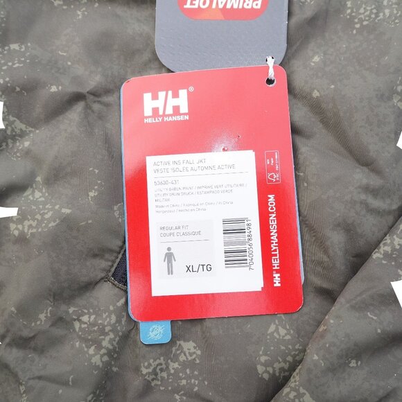 Helly Hansen Active Insulated Fall Jacket Men's XL Utility Green Print 53600-431 - Picture 9 of 12